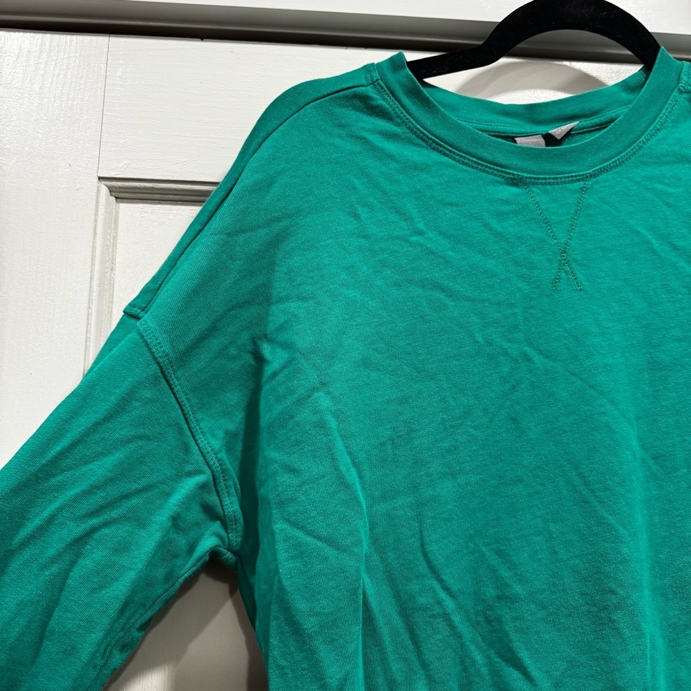 Sweaty Betty After Class Split Sweatshirt Green Small US 6 Activewear Athletic‎ - Picture 5 of 11
